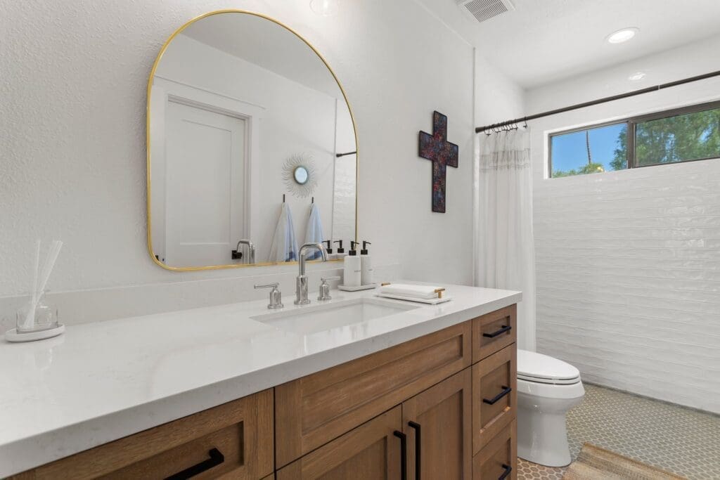 Interior master bathroom at 41443 Inverness Way