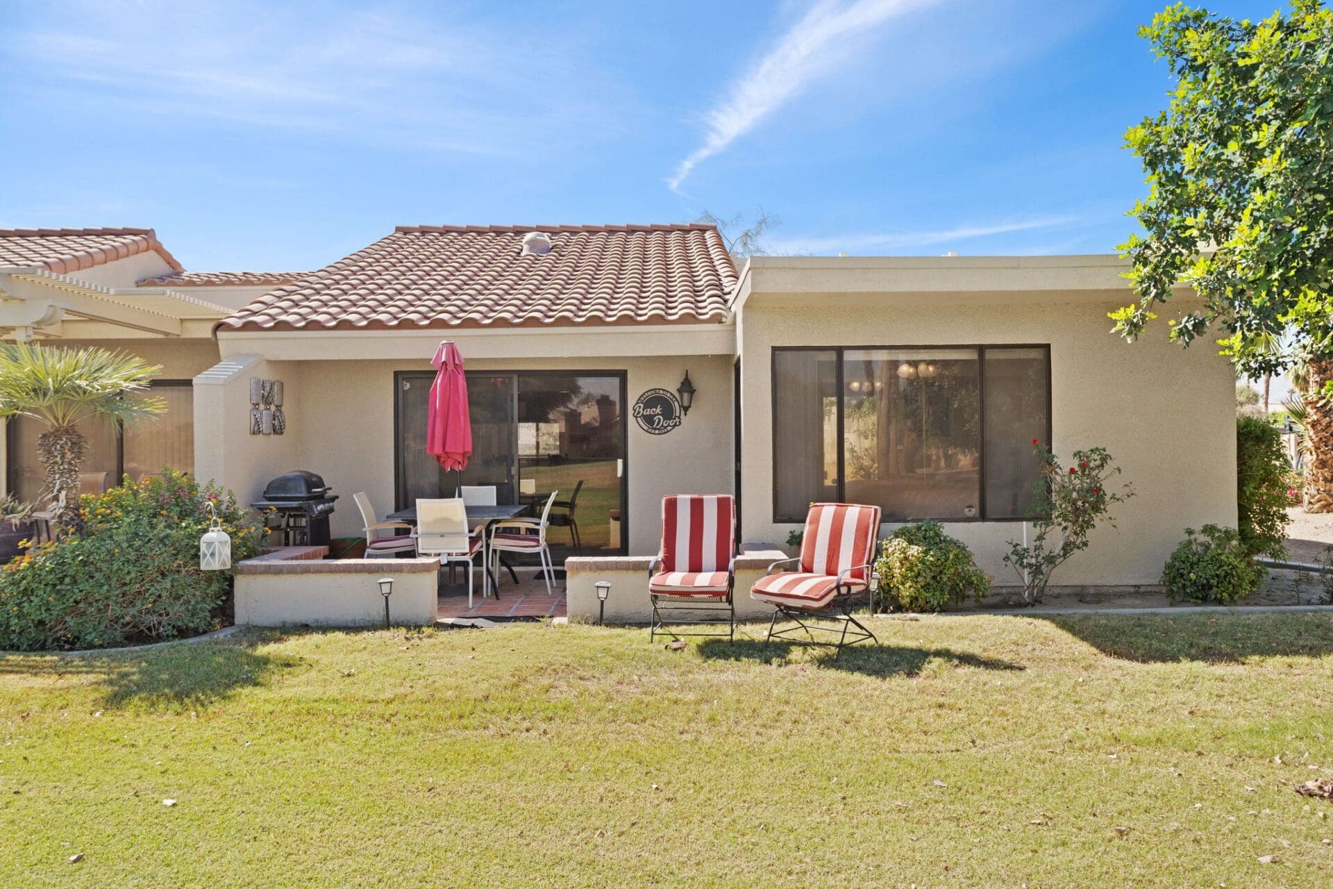 Exterior view of back patio at at 77042 Pauma Valley Way