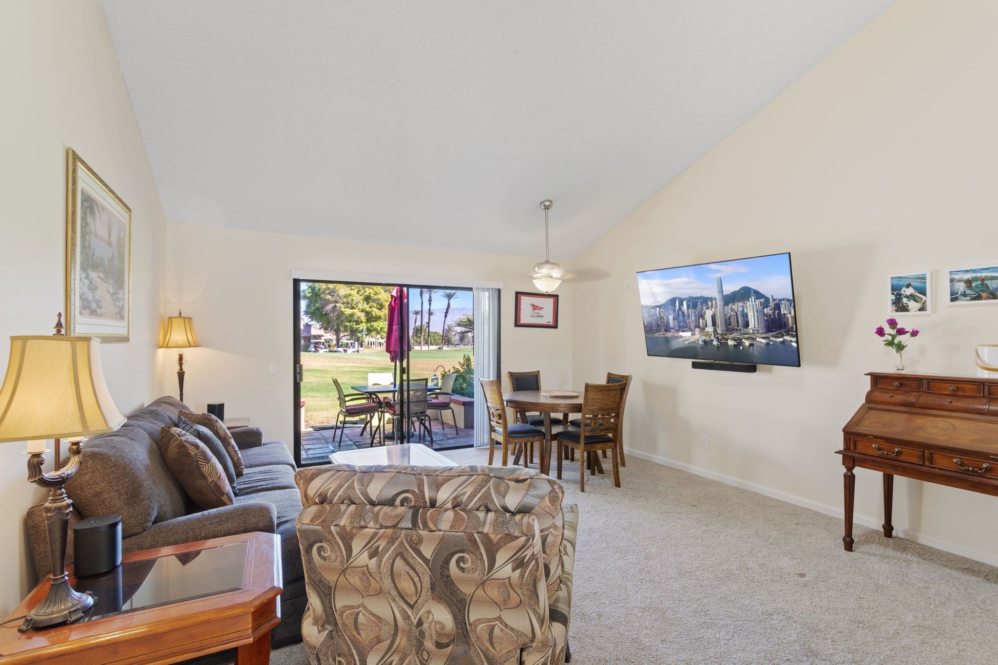 Side view of living room at 77042 Pauma Valley Way