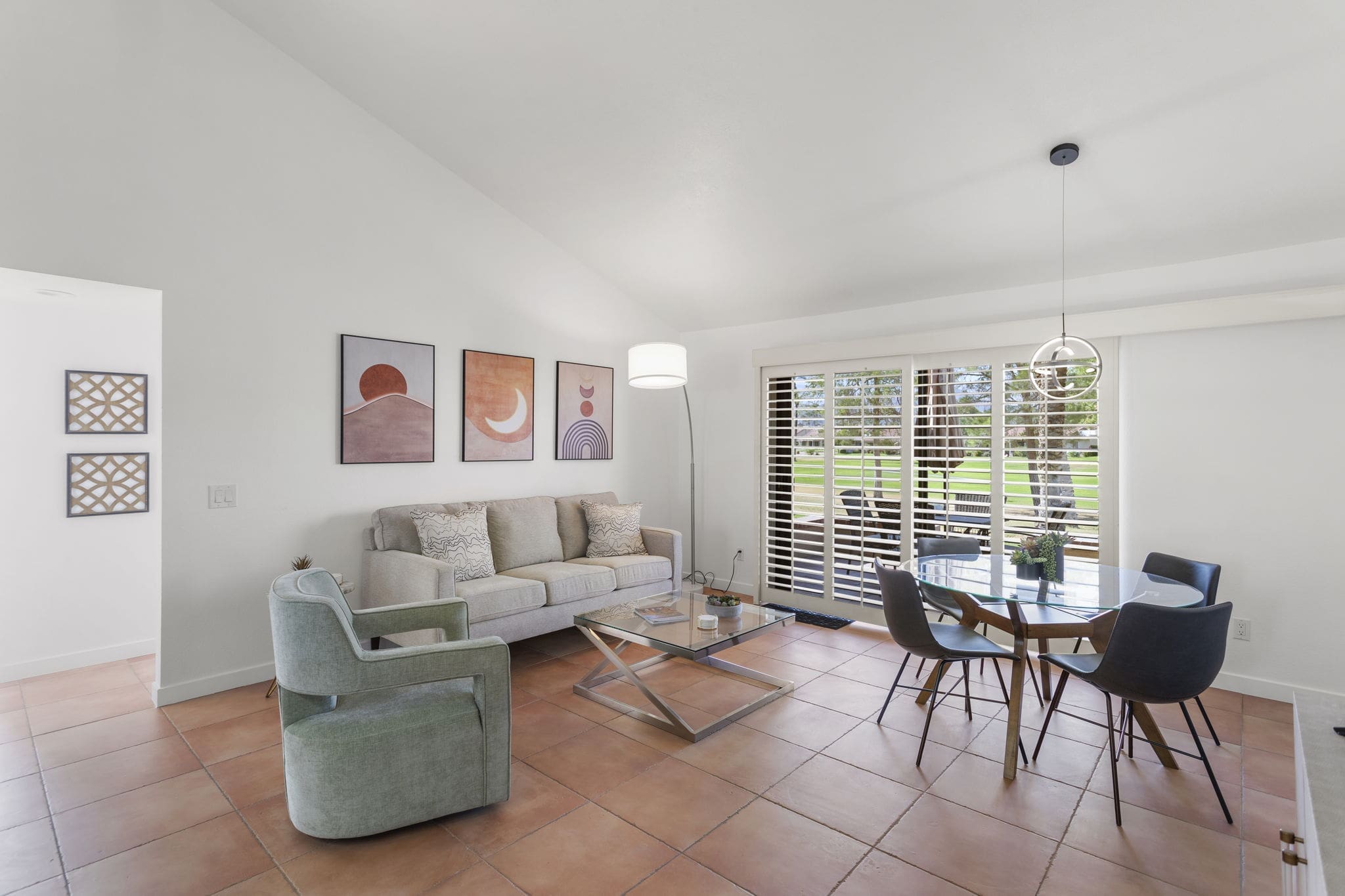 View of couches and dining area at 41447 Inverness Way