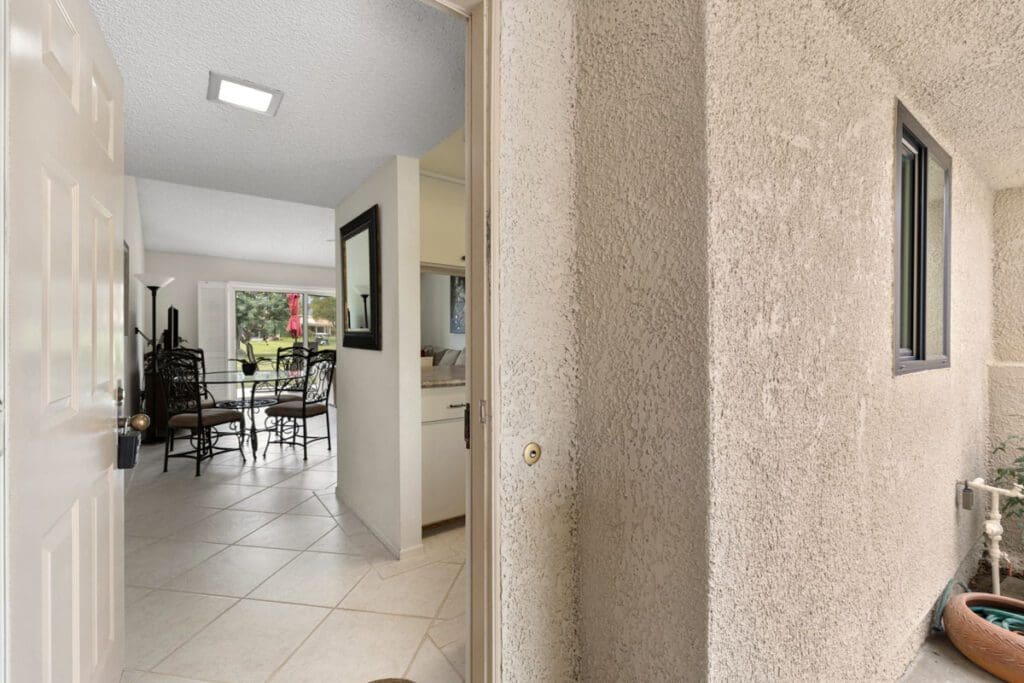 rear back door into dining room