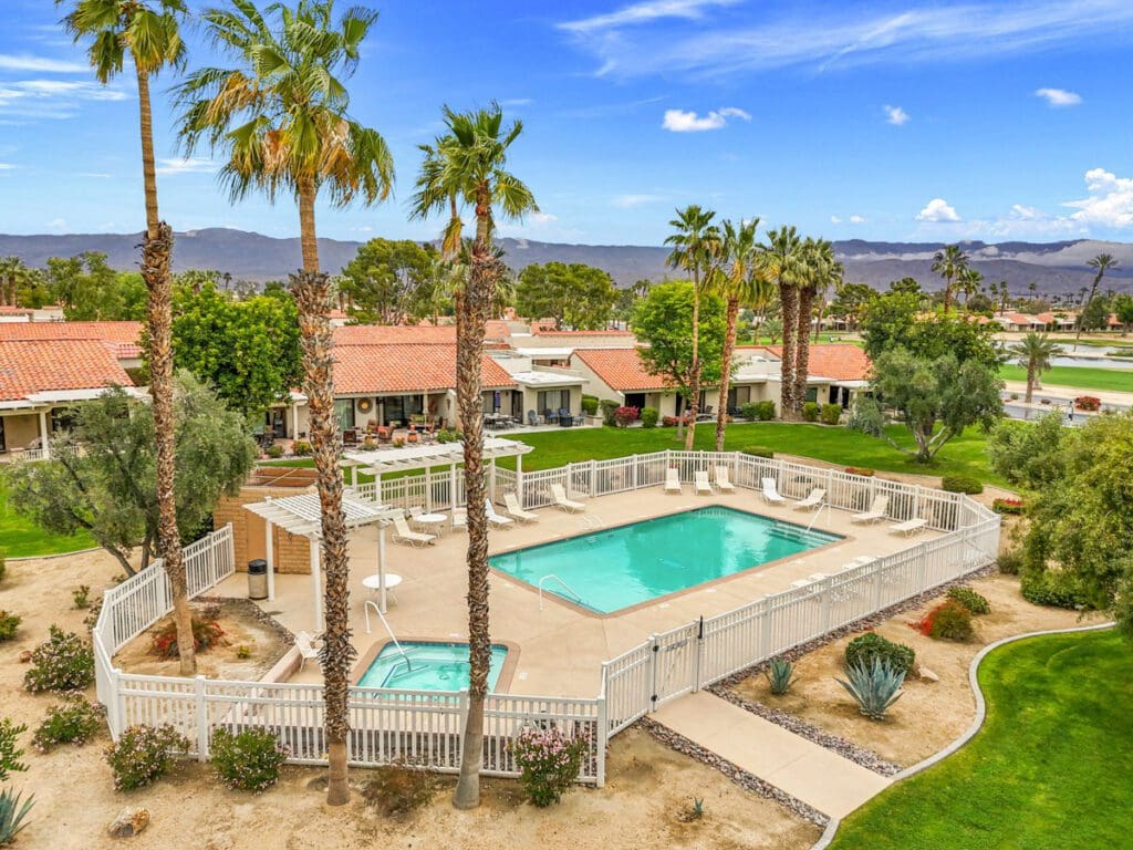 pool area and surrounding decor