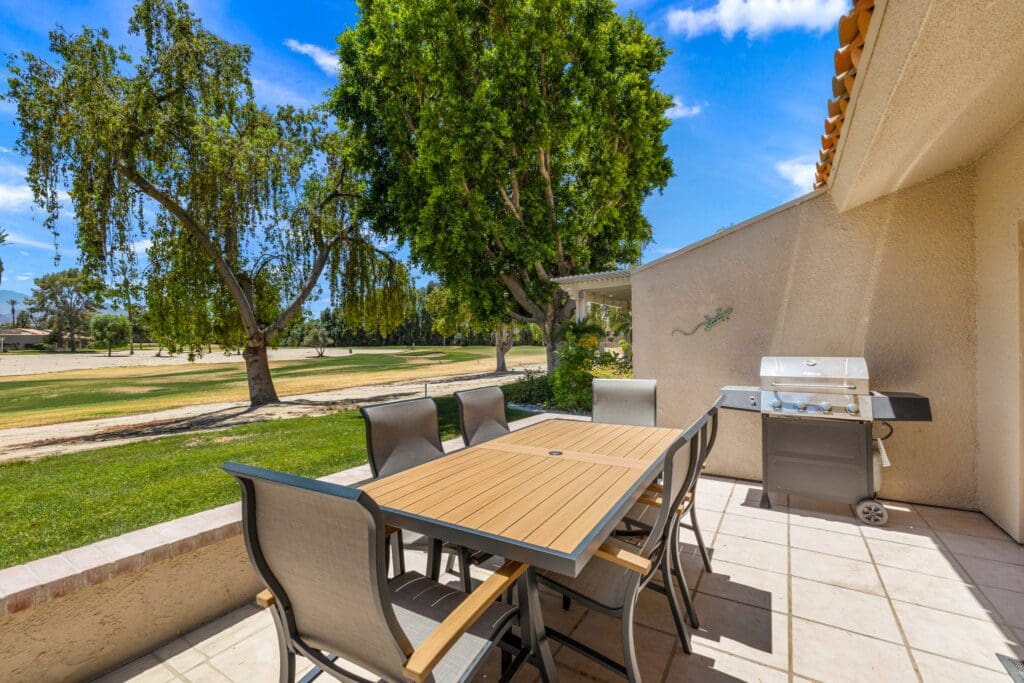patio with table and chairs