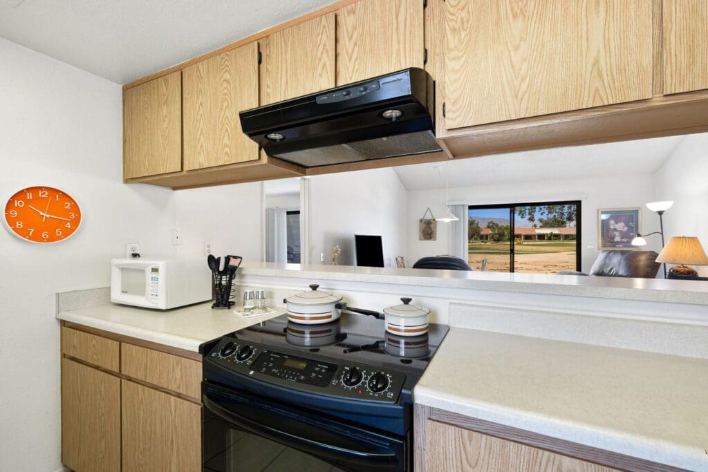 oven and kitchen