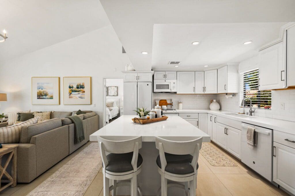 kitchen island with chairs