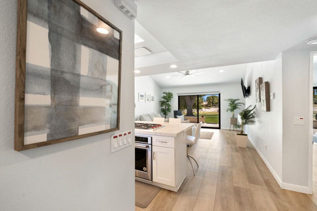 dining area overlooking living room