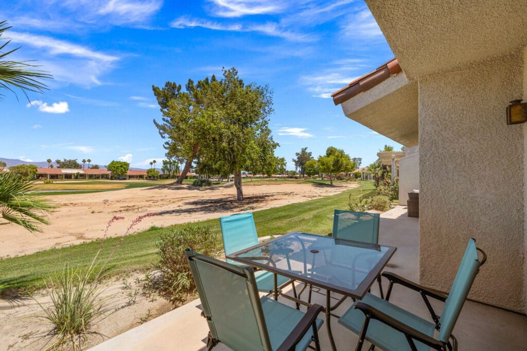 patio overlooking golf course