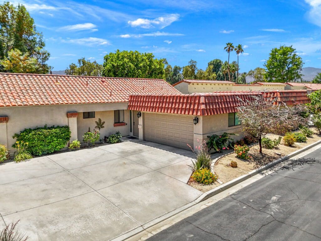 garage and parking area