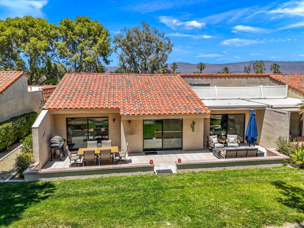 aerial rear view of property