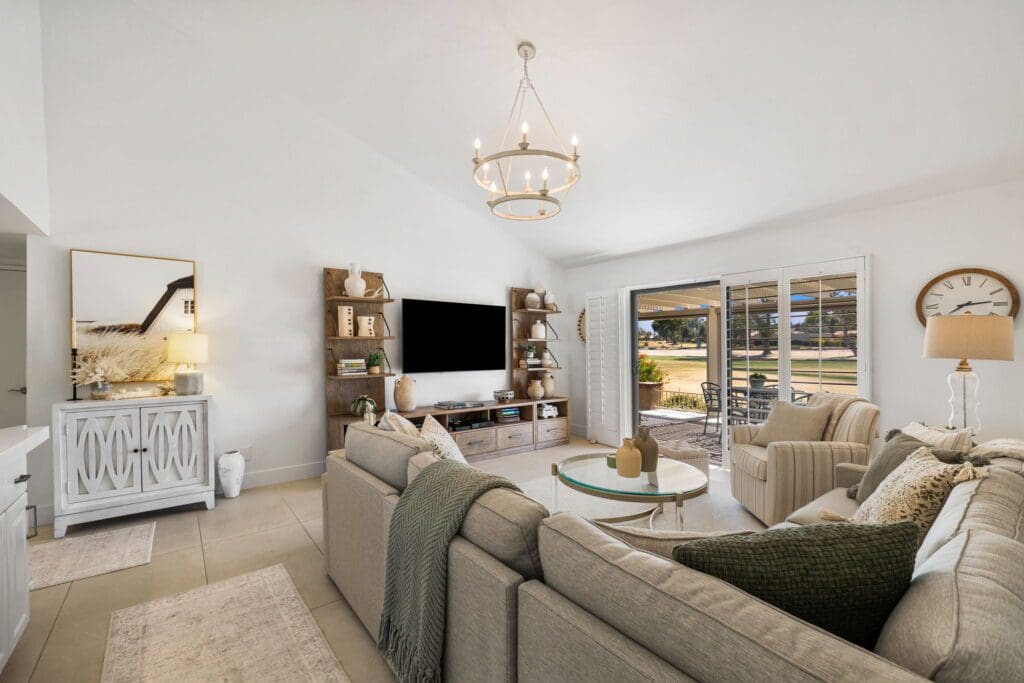 living room with view to patio