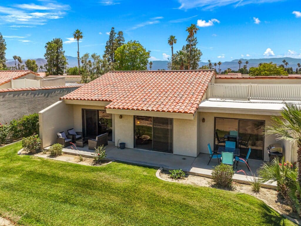 back aerial view of property