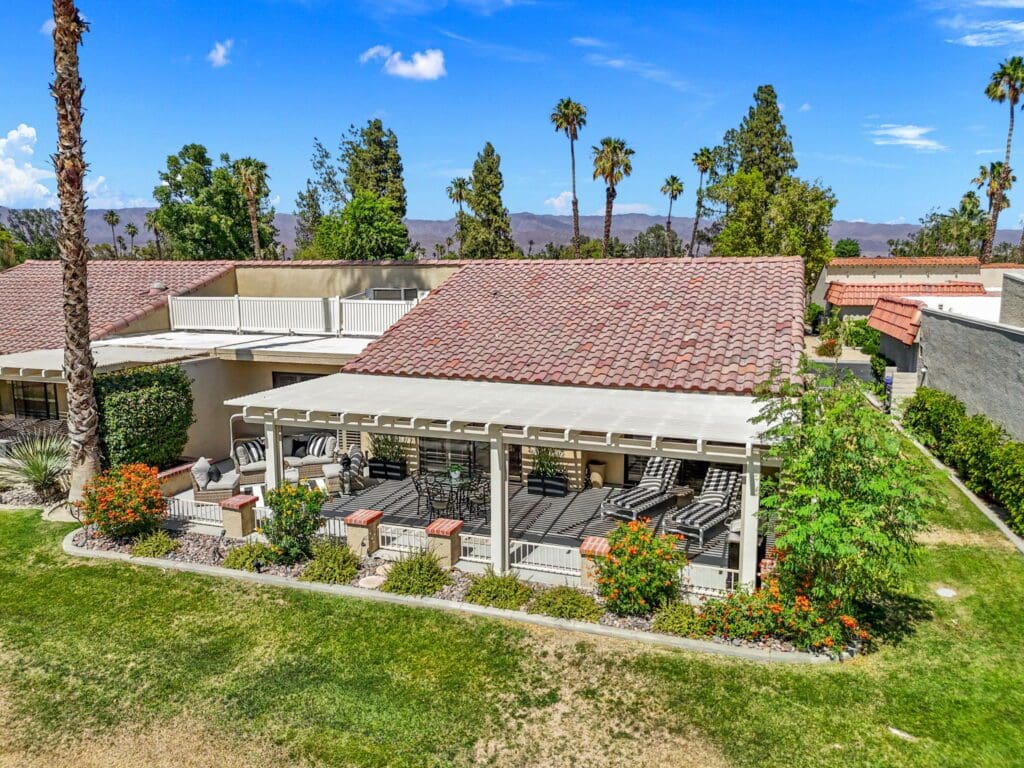 back patio aerial view