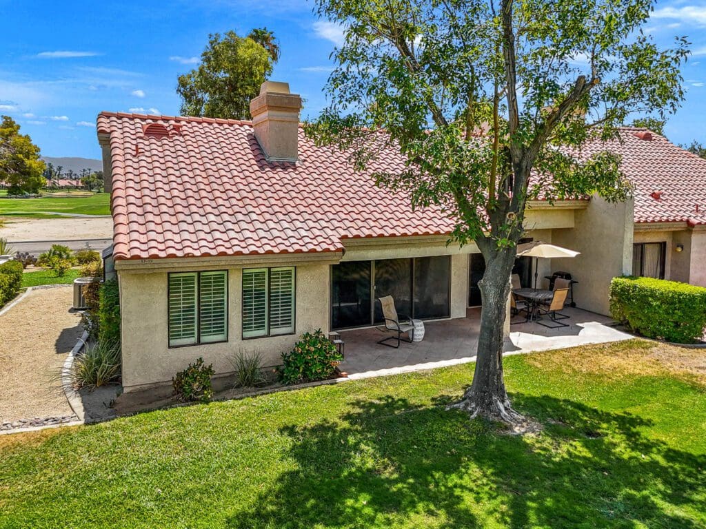 back patio aerial view