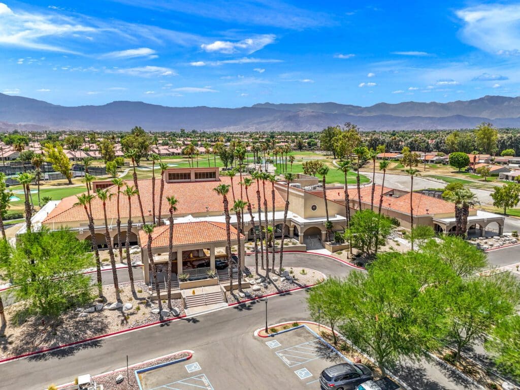 aerial view of properties in area