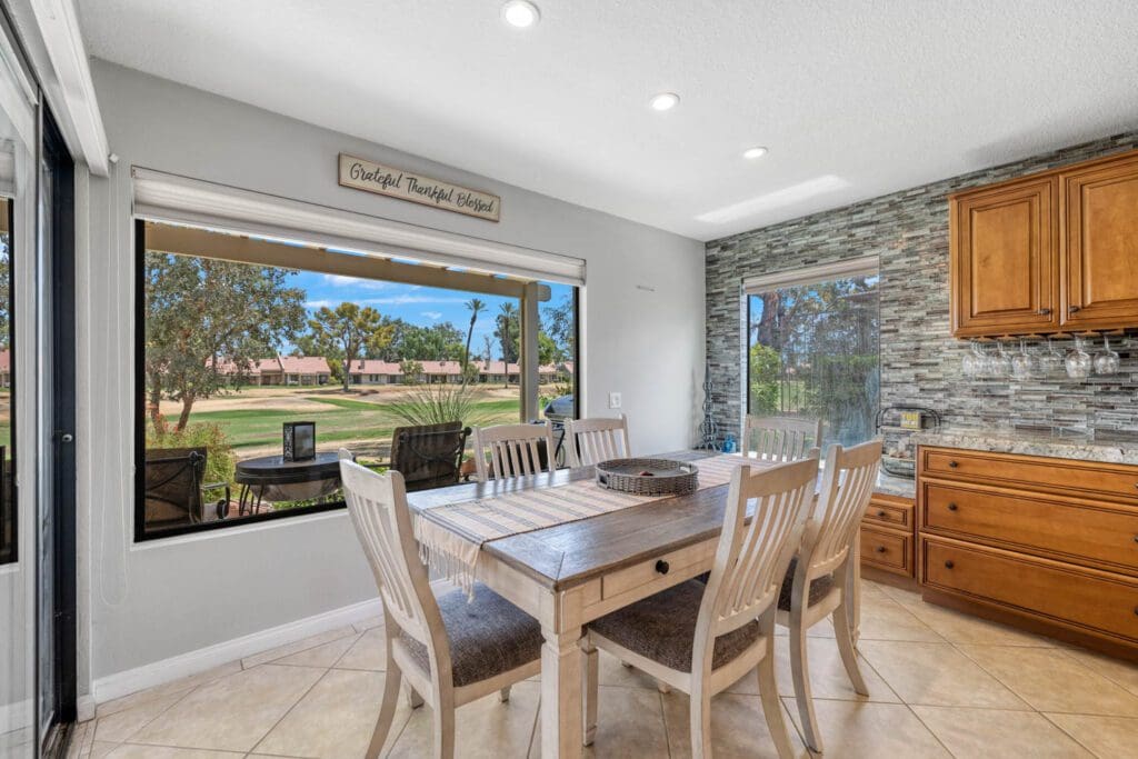 dining area with view to patio