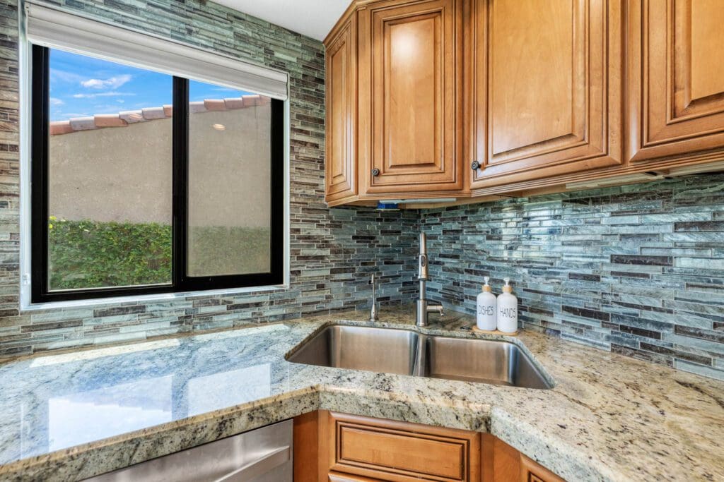 kitchen sink and cabinets