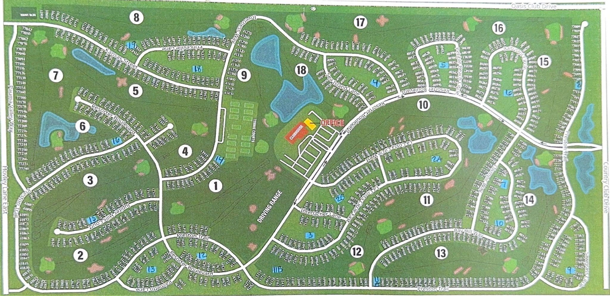 Palm Desert Resort Community Map