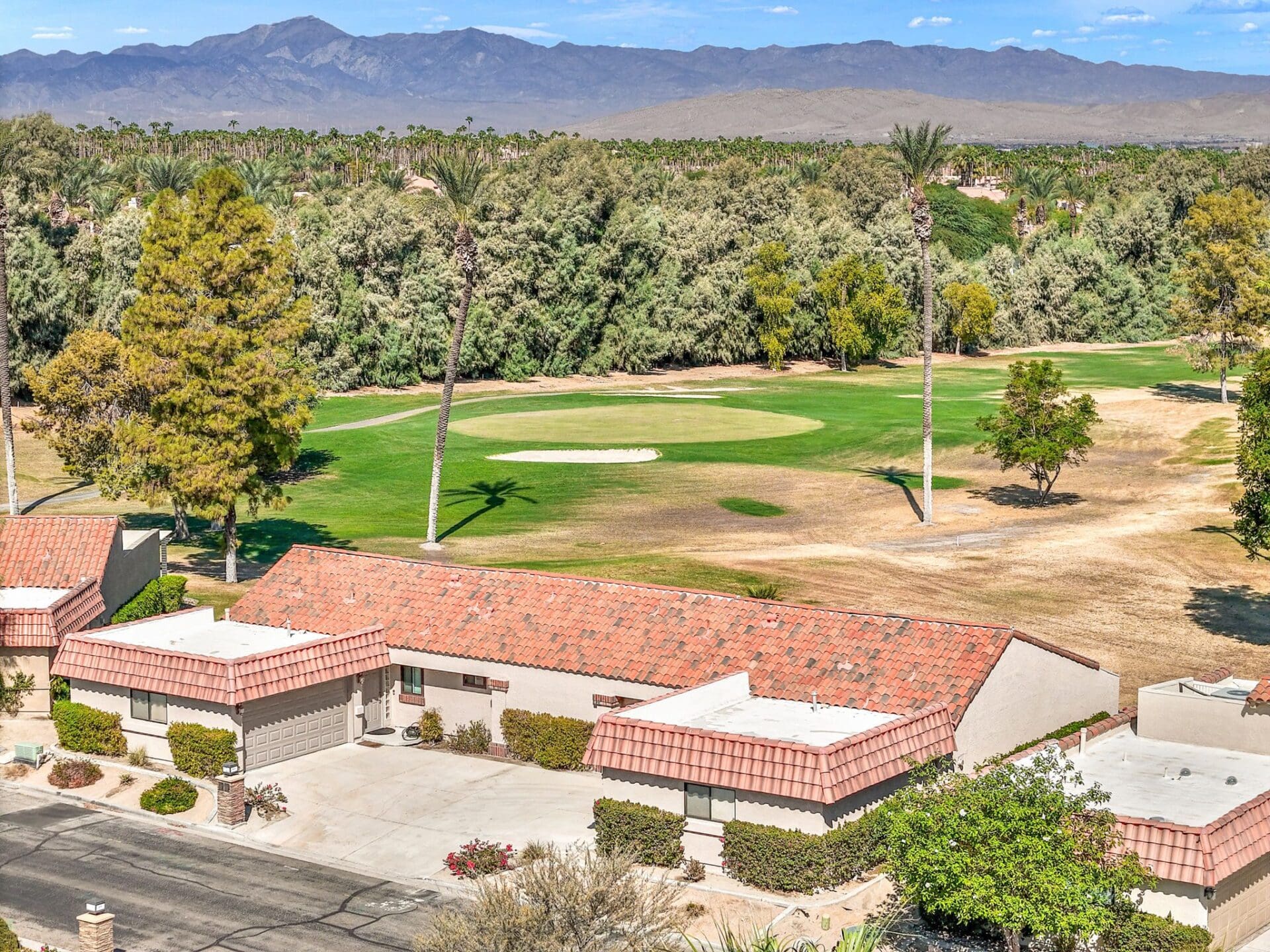 clubhouse and golf course