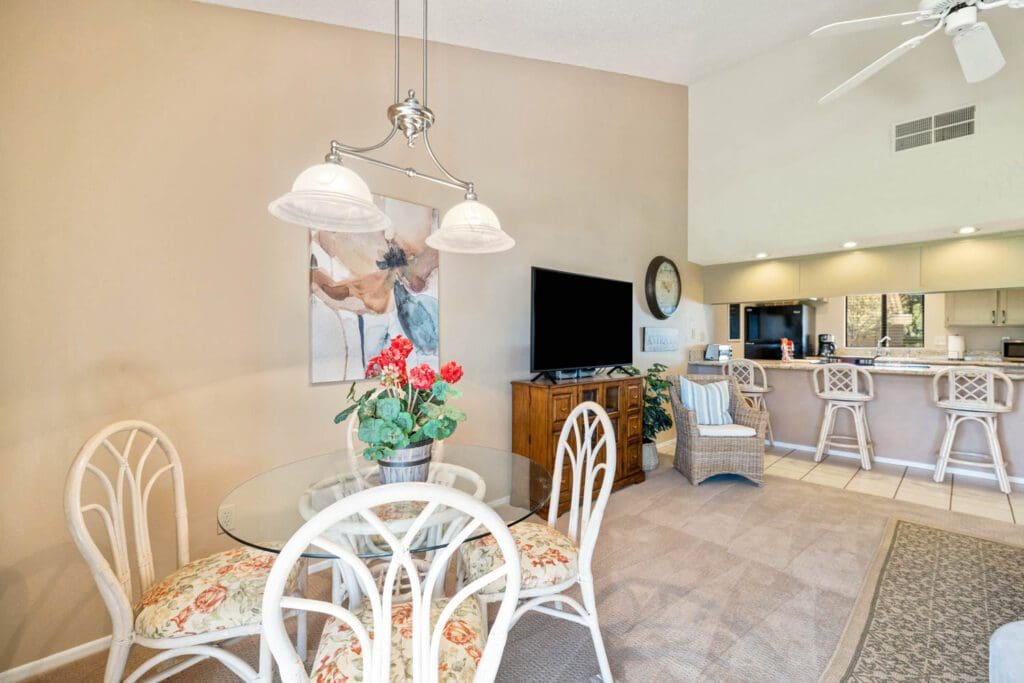 dining area and living room