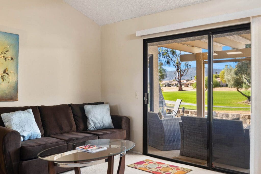 sliding door to patio