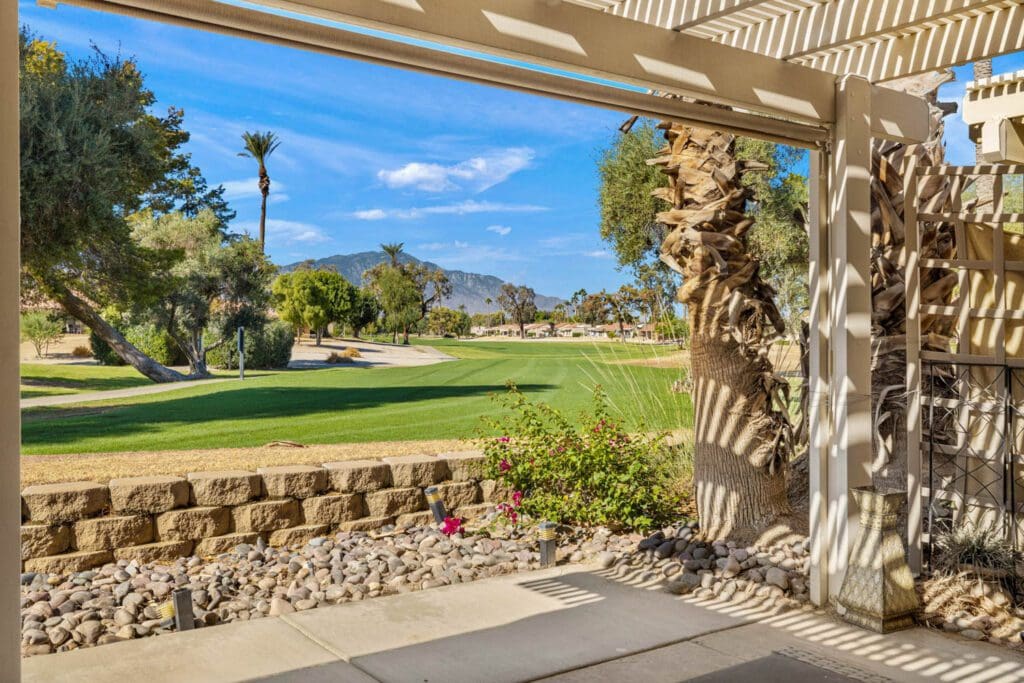 gold course view from patio
