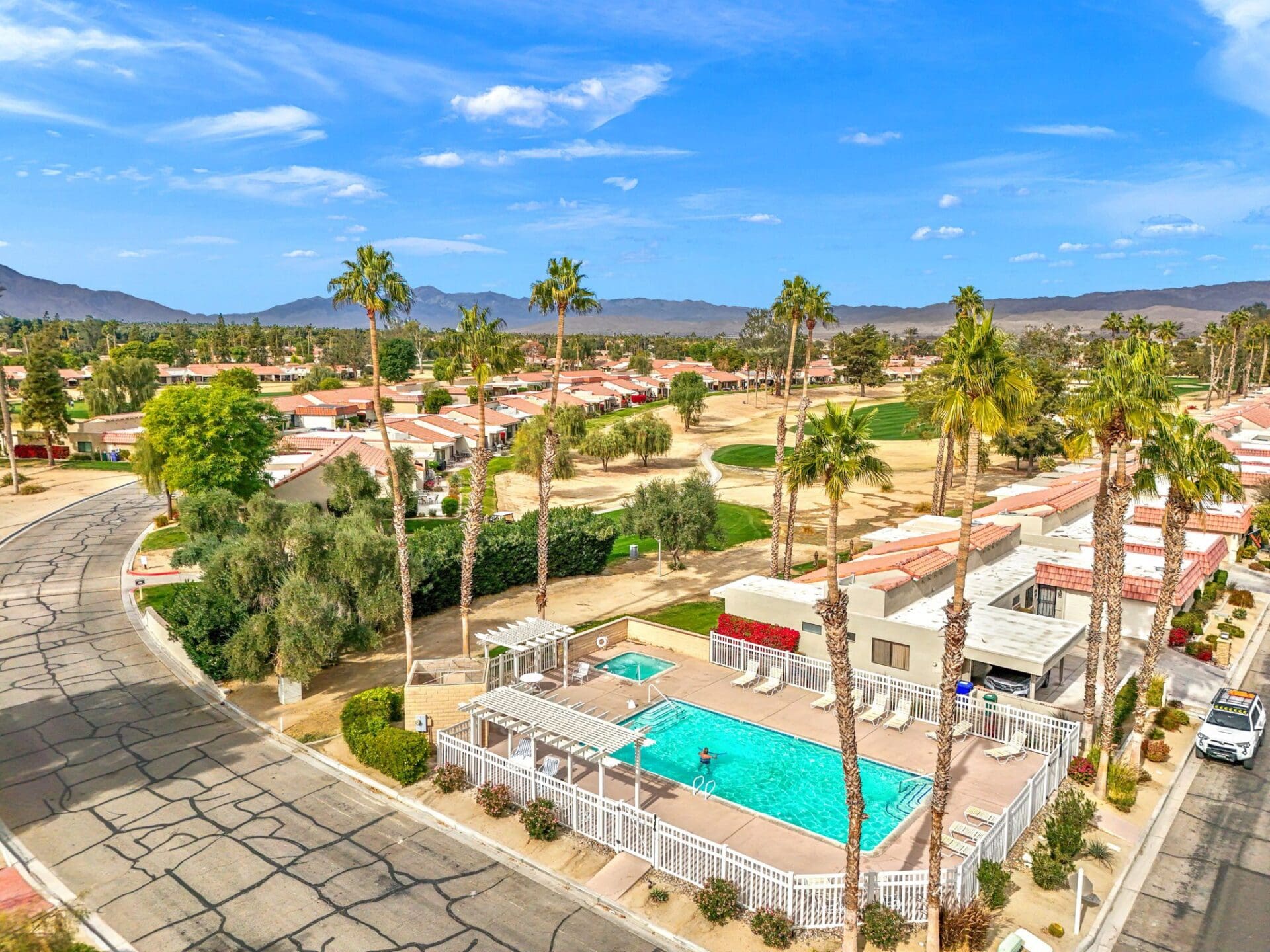 community pool wide angle