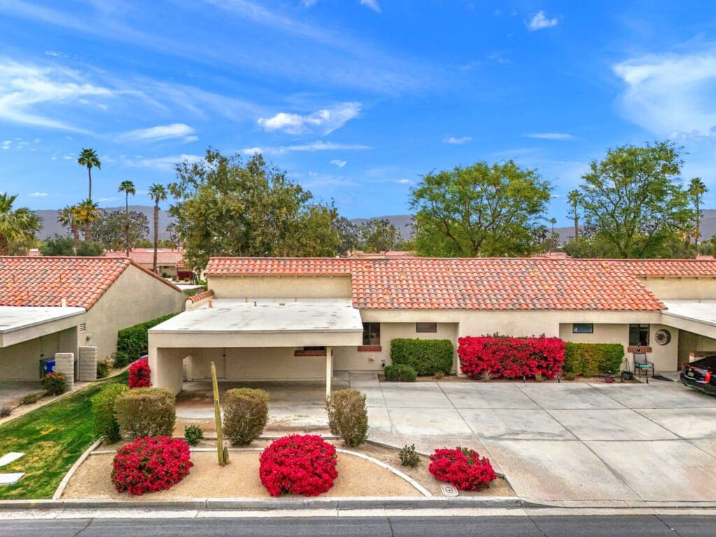 straight on street view shot