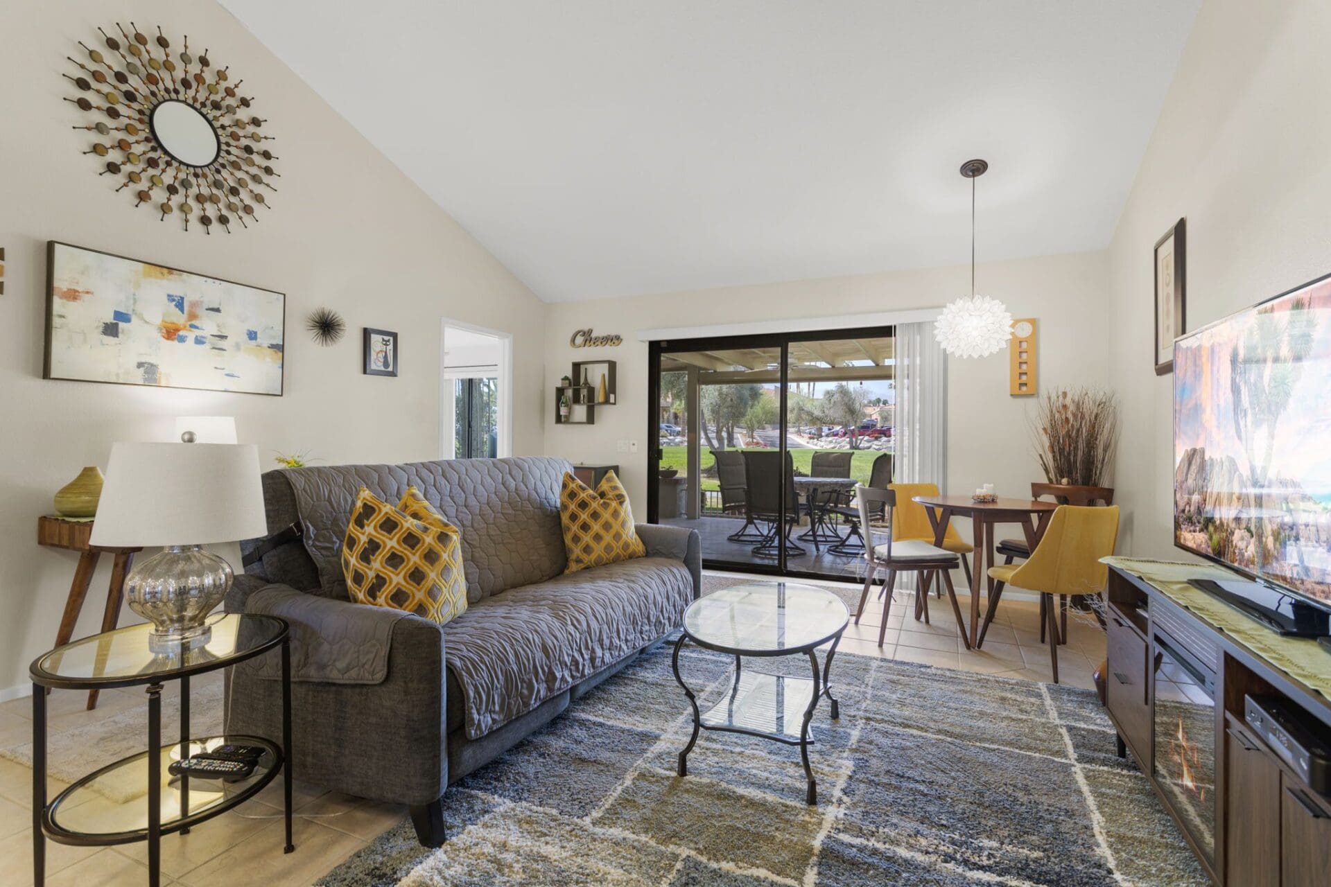 living room view to outside