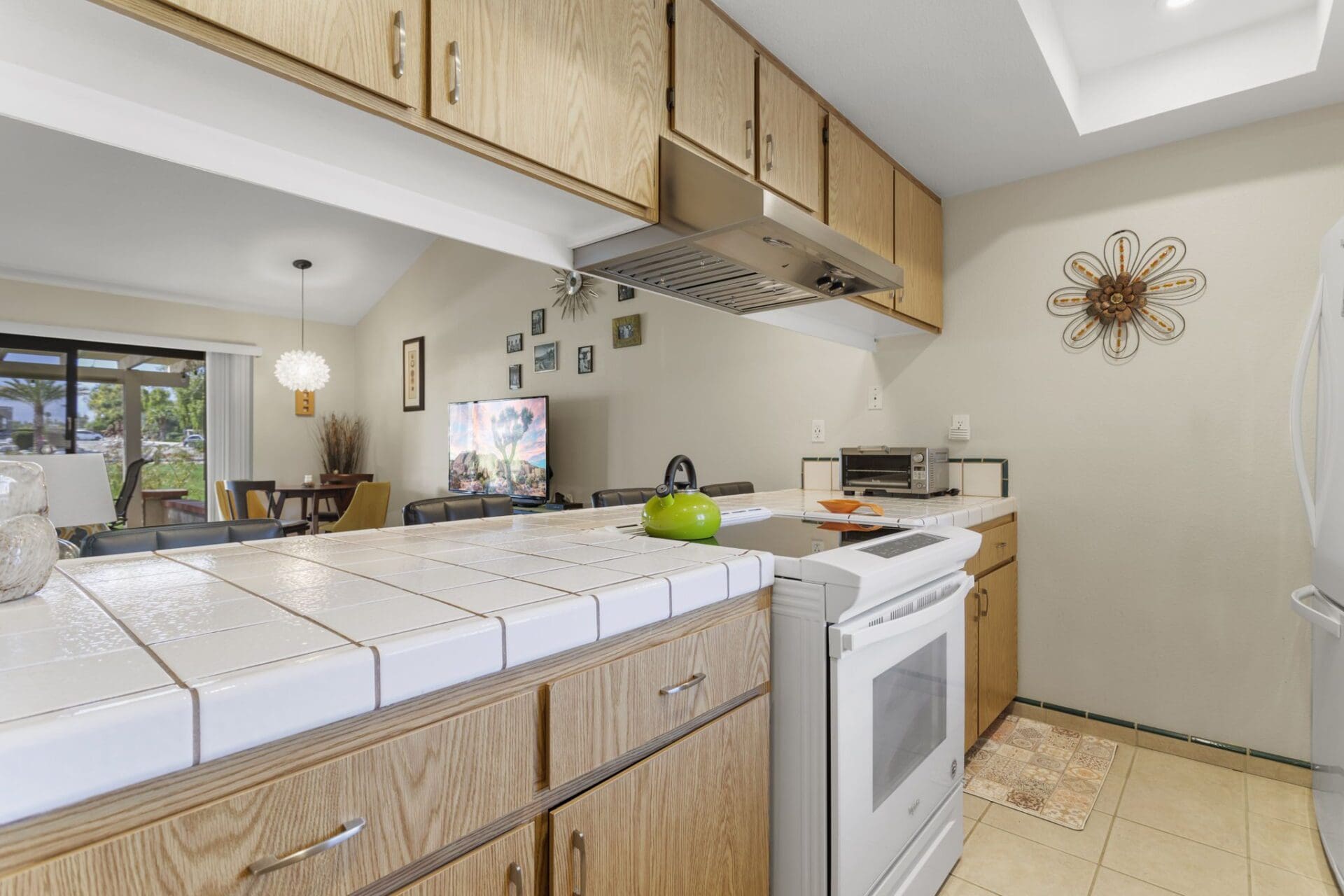 kitchen view to living room