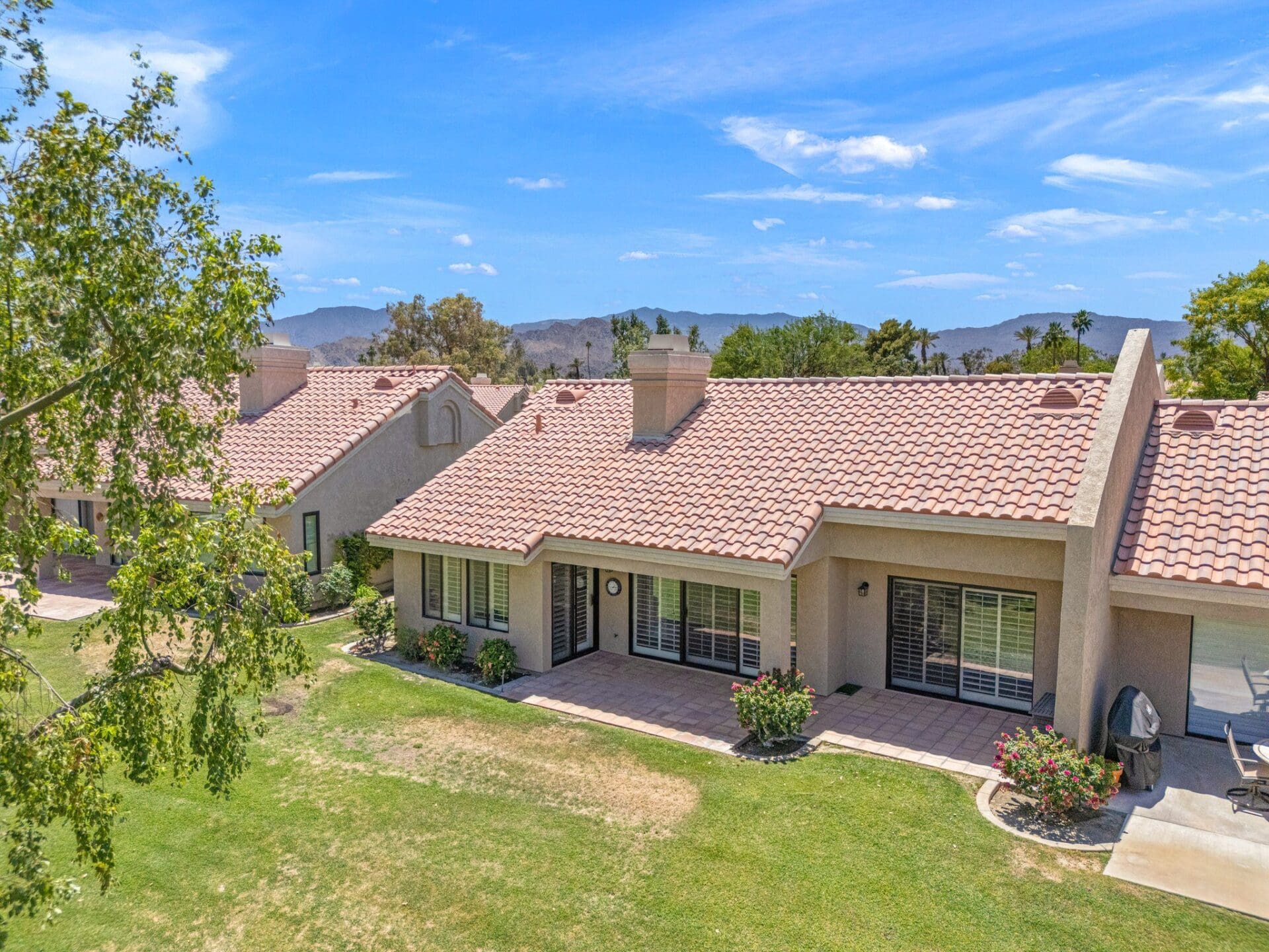 patio aerial view from greenbelt
