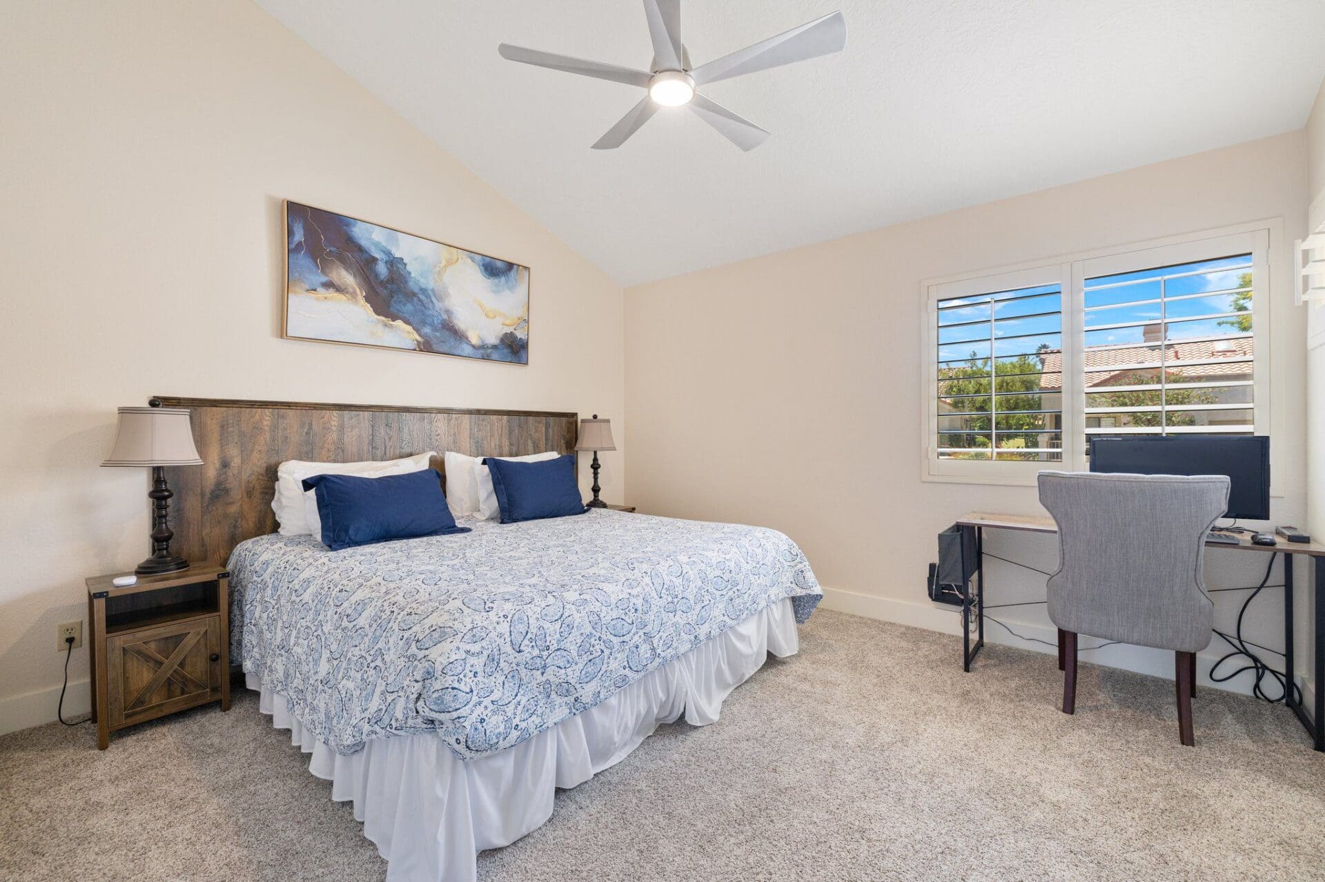 master bedroom angled view