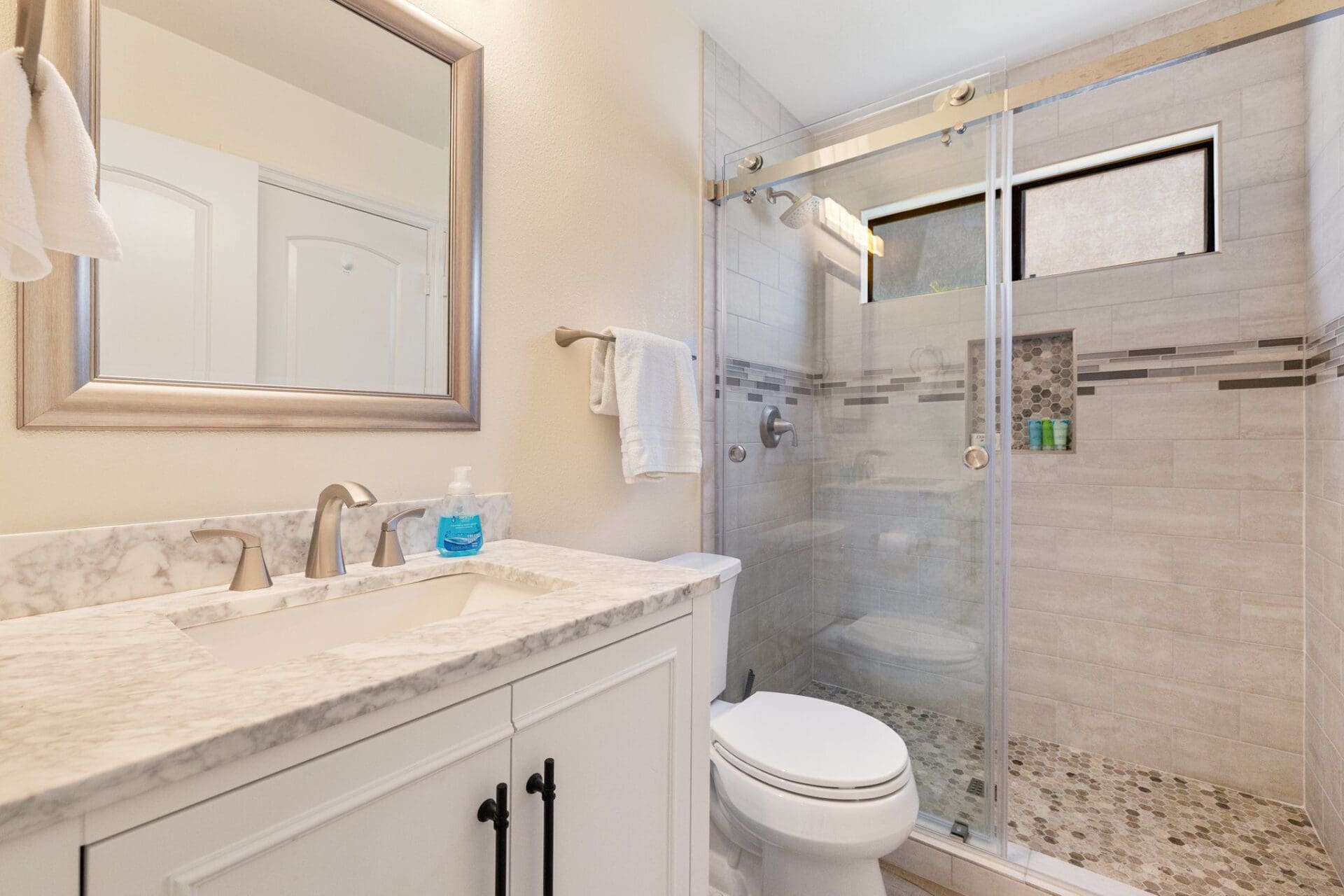 master bathroom angled view