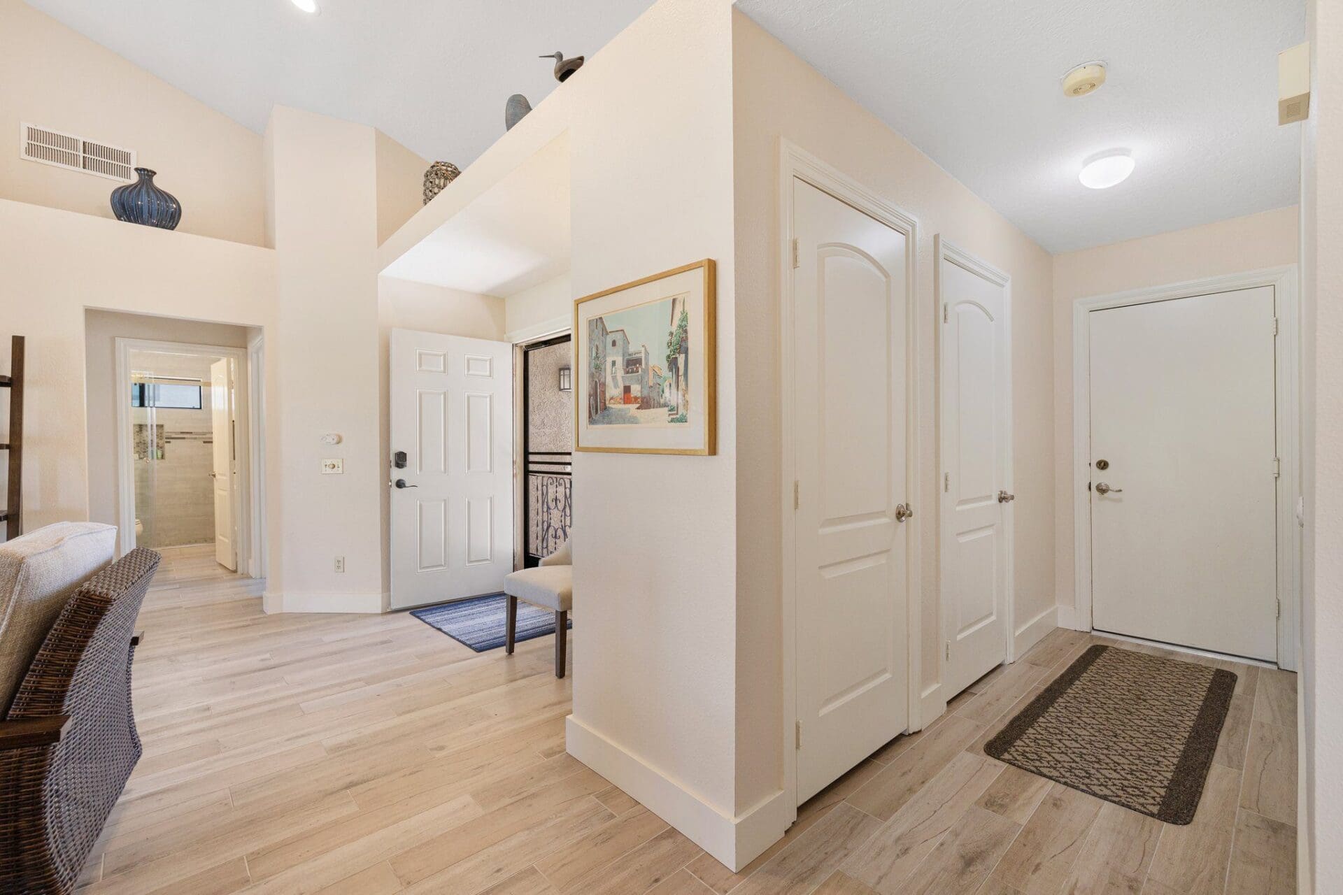 entryway and garage door inside view