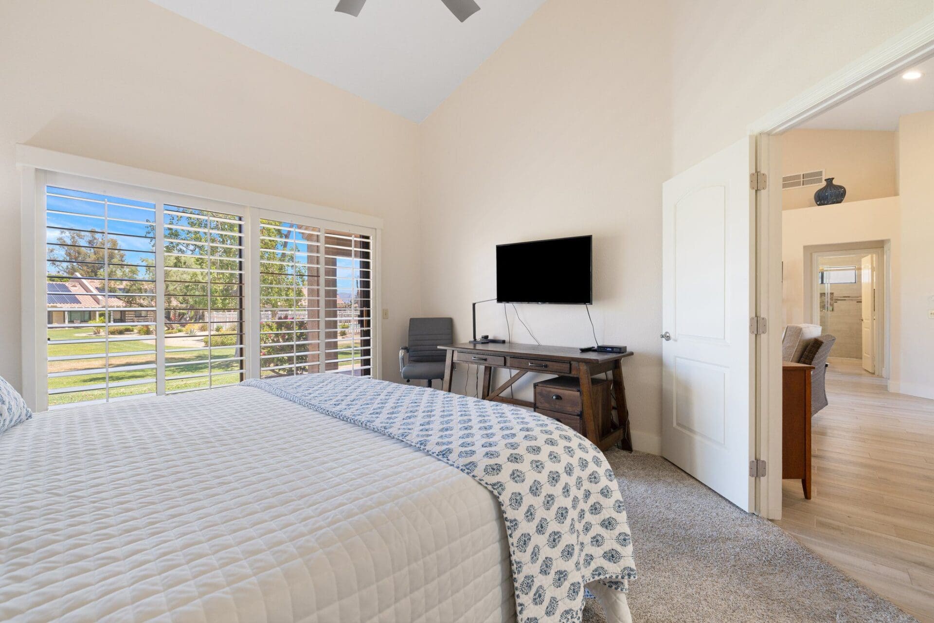 bedroom 2 view of entrance and window