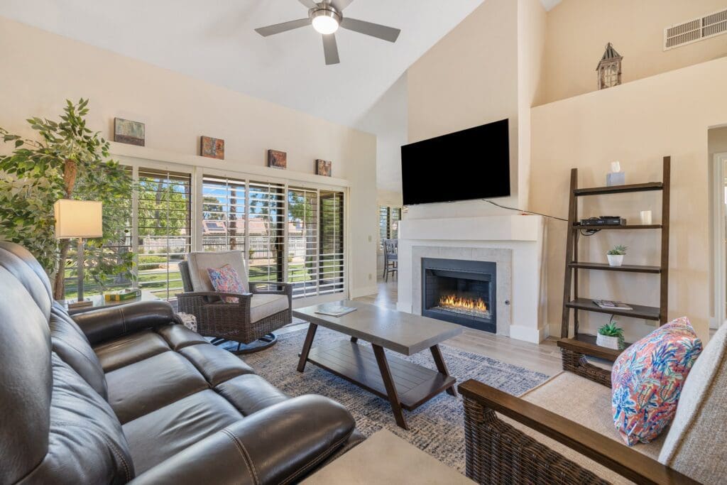 living room angled view