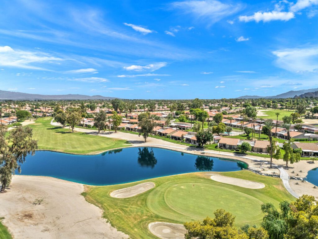 aerial side view of lake