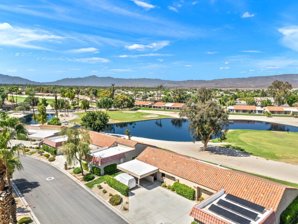 front side view of homes in palm desert