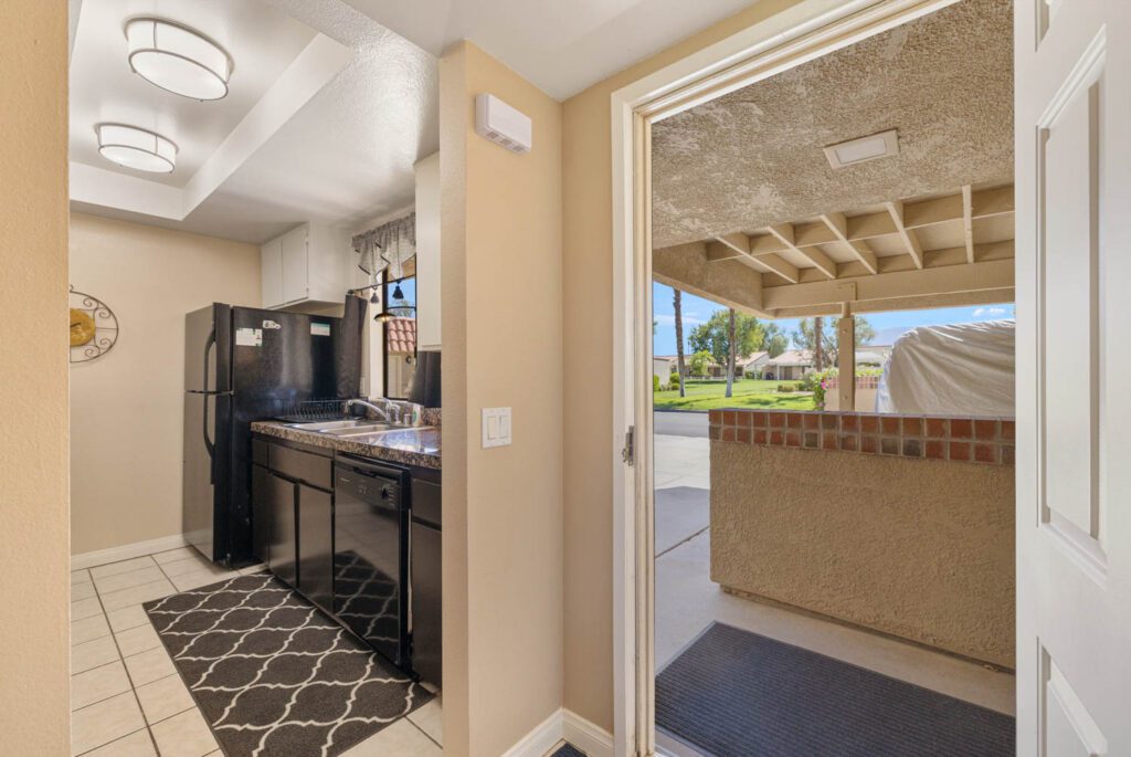 kitchen and front door