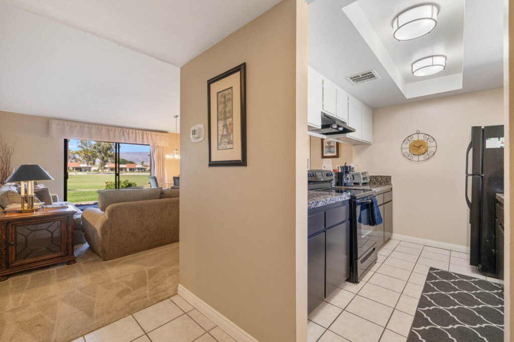view of living room and kitchen