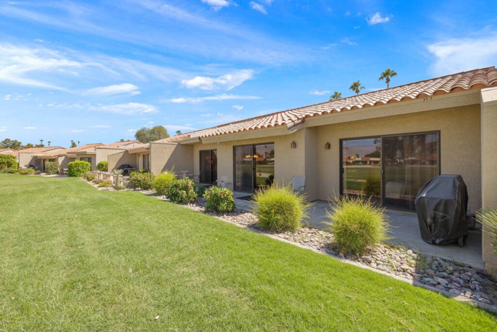 left back view of homes on the course
