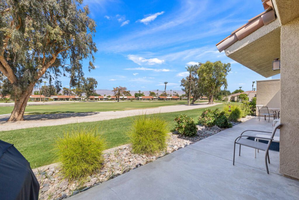back patio view of golf course