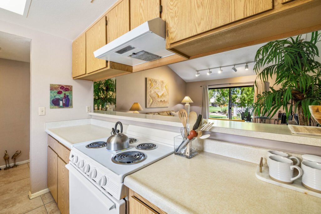 stove and counters
