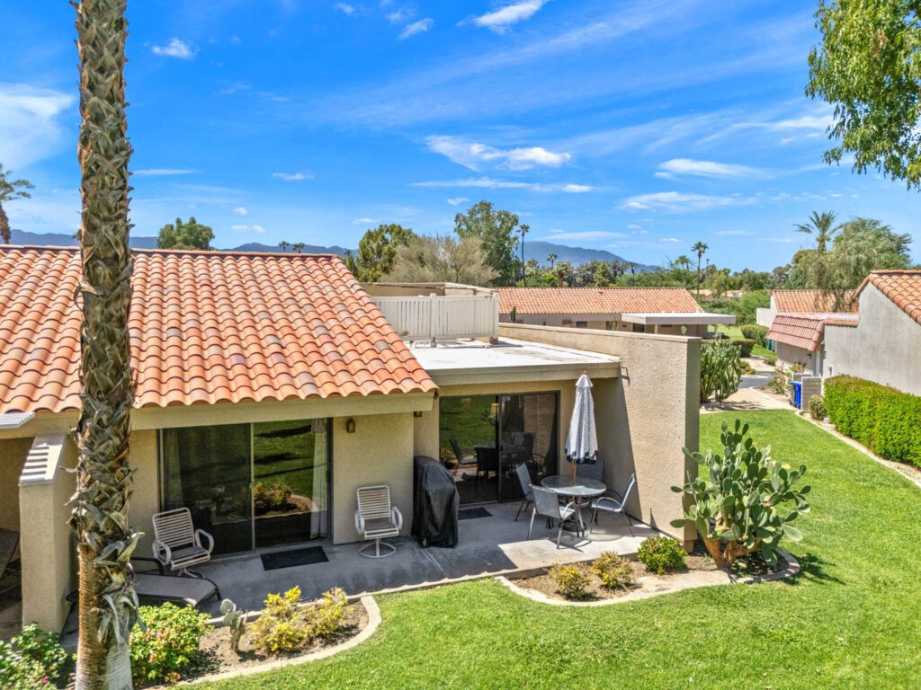 aerial back patio view