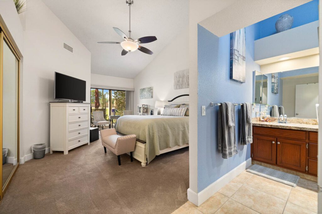 master bedroom and bath